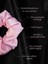 Çocuk Saten Toka - Şeker Pembesi – Tekli Lüks Lastik Model Scrunchie 4