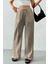 Kadın %100 Cotton Müslin Ultra Hafif Palazzo Model Geniş Paça Keten Karışım Pantolon 1