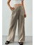 Kadın %100 Cotton Müslin Ultra Hafif Palazzo Model Geniş Paça Keten Karışım Pantolon 2