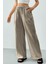 Kadın %100 Cotton Müslin Ultra Hafif Palazzo Model Geniş Paça Keten Karışım Pantolon 3