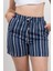 Beli Lastikli Çizgili Kısa Cepli Şort 30282 1