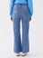 Lcw Modest Indigo Wideleg Kadın Jean Pantolon 3
