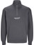 Jack Jones Erkek Iron Gate Fermuarlı Yüksek Yaka Gri Sweatshirt 12241777G 1