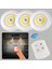 Kumandalı LED Spot Lamba Pilli Kablosuz Yapışkan Montaj 3 Lü Set LED Işık 1