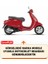 Vespa Primavera 50 Red Pro Arka Çanta Uyumlu Branda Siyah Kırmızı-Dikişli Reflektörlü Motosiket Brandası Motor Örtüsü Çadır Su Geçirmez Motosiklet Kılıfı Motor Brandası 2