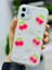 Aksesuar Iphone 11 ile Uyumlu Inci Kiraz Tasarımlı Oyuncaklı Esnek Silikon Kılıf 1
