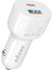 Type-C (Pd) ve USB Girişli LED Işıklı Turbo Araç Şarj Cihazı - Çift Çıkışlı - Model A7 2