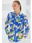 3721 Grafik Desenli Gömlek - Indigo 6
