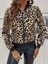 Kadın Uzun Kollu Önden Fermuarlı Leopar Baskılı Şardonlu Dalgıç Ceket 9
