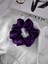 Kadın Saten Toka - Mor Tutku – Tekli Lüks Lastik Model Scrunchie 3