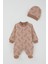 Erkek Bebek Patikli Tulum Sevimli Köpekçik Desenli 0-6 Ay, Açık Kahverengi 1