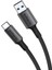 USB 3.0 Usb-A'dan Usb-C'ye 15W Pd Hızlı Şarj 5V3A Yüksek Kaliteli Alüminyum Örgülü Kablo 5gbps 1 Metre (Gri) 1
