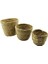 3 Boy Yuvarlak Hasır Organizer Sepet Ç: 15-18-20CM - Y: 11-14-16CM 1