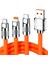 3 In 1 Type-C + Micro USB + Lightning Hızlı Şarj Kablosu Silikon Kablo 1 Metre Opp Ambalaj 5