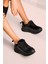 Siyah - Kadife Dolgu Taban Sneaker 2
