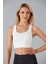 Kadın Ekru Spor Büstiyer Crop Halter Yaka Pedli Toparlayıcı Likralı Dalgıç Havuz Deniz Uygun 5