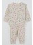 Kız Bebek Pijama Takımı Omuzdan Patlı Renkli Çiçek Desenli 4 Ay-1 Yaş, Krem 1