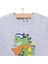 Basic Az Şardonlu Dinozor Desenli Sweatshirt Erkek Bebek 3