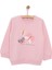 Basic Az Şardonlu Kelebek Desenli Sweatshirt Kız Bebek 3