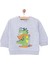 Basic Az Şardonlu Dinozor Desenli Sweatshirt Erkek Bebek 1