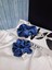 2'li Lüks Kadın Saten Toka - Derin Mavi - Lastik Model Scrunchie - Anne Kız Kombini 1
