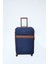 Wordrobe Raflı 4 Teker Çekçekli Lacivert Büyük Boy Valiz 1