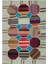 Teselya Mor Patchwork Yün Modern Desenli Yün Hav Toz Vermez Leke Tutmayan Salon Yolluk Mutfak El Dokuma Halı 1