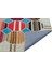 Teselya Mor Patchwork Yün Modern Desenli Yün Hav Toz Vermez Leke Tutmayan Salon Yolluk Mutfak El Dokuma Halı 5