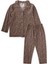 Dökümlü Gömlek Yaka Pijama Takım 8-12 Yaş Leopar Desen 1