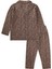 Dökümlü Gömlek Yaka Pijama Takım 8-12 Yaş Leopar Desen 2