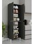AE-2086 Bala Antrasit Gri Çok Amaçlı Mutfak Dolabı & Banyo Dolabı, Kiler, 4 Kapaklı, Raflı, Ayaklı 1