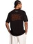 Erkek Oversize Siyah T-Shirt Aslan Burcu 2