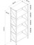 Ahlas 5 Raflı Dekoratif Kitaplık Dosya Rafı Ofis Rafı Mutfak Rafı Çok Amaçlı Raf 150 cm 6