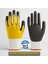 Çift Nitril Polyester Double Nitril Iş Güvenlik Inşaat Eldiveni (Sarı-Siyah) No:9 L Beden 1