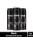 3 Adet Erkek Deodorant & Bodyspray Black 48 Saat Etkileyici Koku Vücut Spreyi 150 ml 1