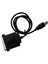 2x USB - Yazıcı Paralel Bağlantı Noktası 36PIN Erkek Dönüşüm Kablosu Siyah (Yurt Dışından) 4
