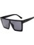 Kare Güneş Kadınlar Vintage Boy Güneş Gözlükleri Kadın Büyük Çerçeve Shades Lady UV400 (Yurt Dışından) 1