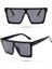 Kare Güneş Kadınlar Vintage Boy Güneş Gözlükleri Kadın Büyük Çerçeve Shades Lady UV400 (Yurt Dışından) 2