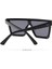 Kare Güneş Kadınlar Vintage Boy Güneş Gözlükleri Kadın Büyük Çerçeve Shades Lady UV400 (Yurt Dışından) 4