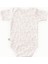 Pamuklu Bebek Çıtçıtlı Kısa Kollu Body Zarf Yaka Zürafa Krem 3