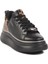 Siyah Leopar Kadın Sneaker T-300 Z 1