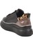 Siyah Leopar Kadın Sneaker T-300 Z 4