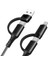 4'ü 1 Arada Hızlı Şarj Kablosu - 87W Pd Desteği - Çok Uçlu Type-C, USB ve Lightning Kablo 3