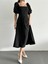 Karpuz Kol Kare Yaka Midi Elbise 4