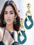 Elegant Sallantılı Yeşil Küpe 1