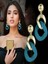 Elegant Sallantılı Yeşil Küpe 7