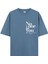 No One Is You - Oversize T-Shirt Antrasit Mavi 1