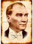 Mustafa Kemal Atatürk Tasarım Ahşap Tablo 70CMX 100CM 1