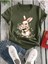 Tavşan & Çiçek Baskılı Kadın T-Shirt 1