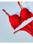 Beyaz Gelincik Underwear Gold Night Kadın Kırmızı Dantelli Zincir Detaylı Balenli Destekli Dolgulu Sütyen Takımı Iç Çamaşırı Takımı 1